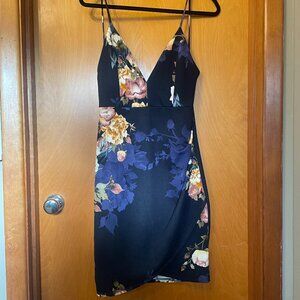 Blue Blush Floral Formal Dress